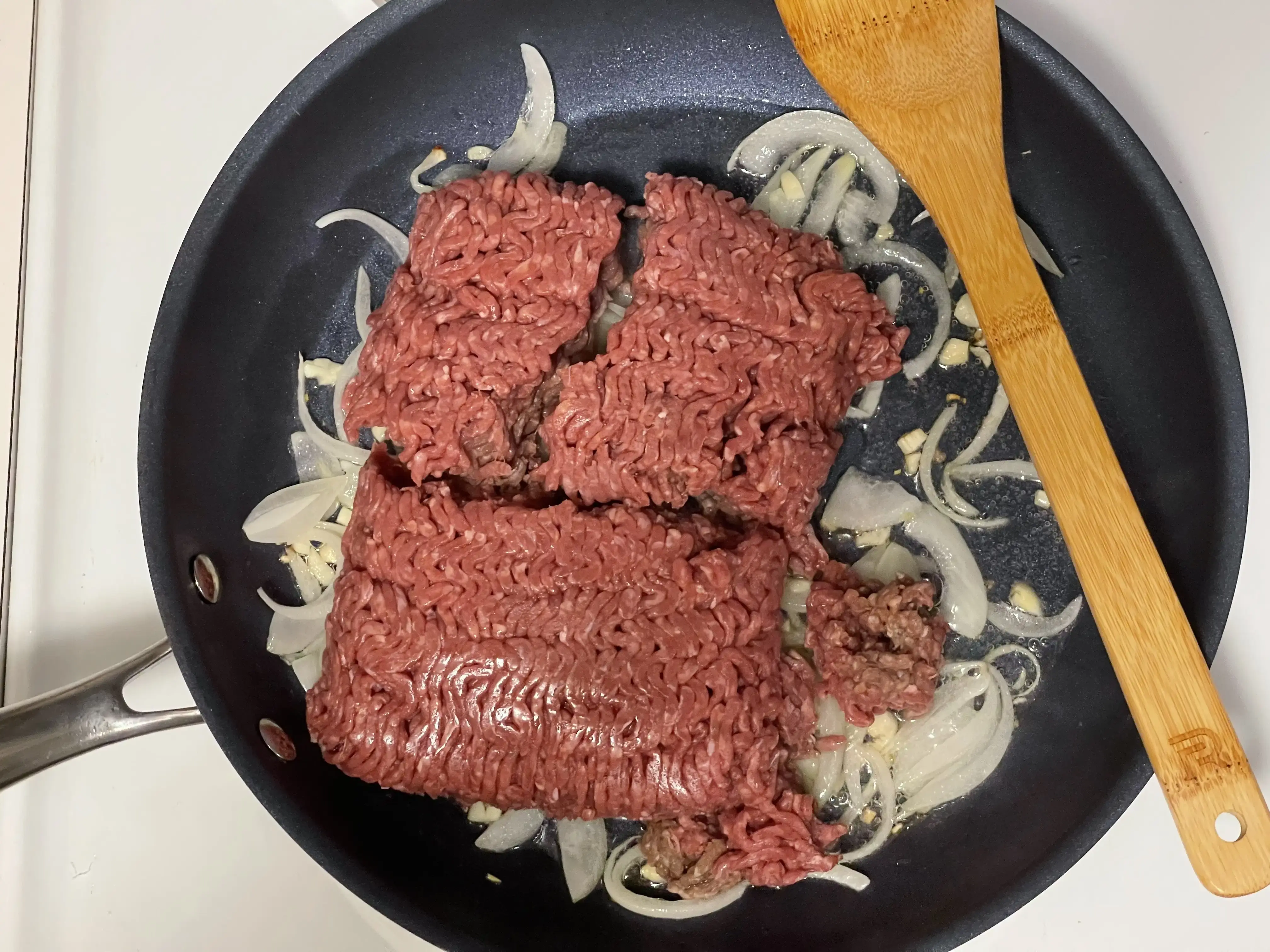 Ground beef, just added
